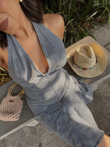 Sprung On You Denim Dress