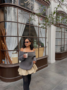 Sweater Weather Over the Shoulder Knit Dress