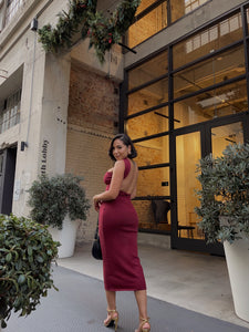 Under The Mistletoe Knit Midi Dress