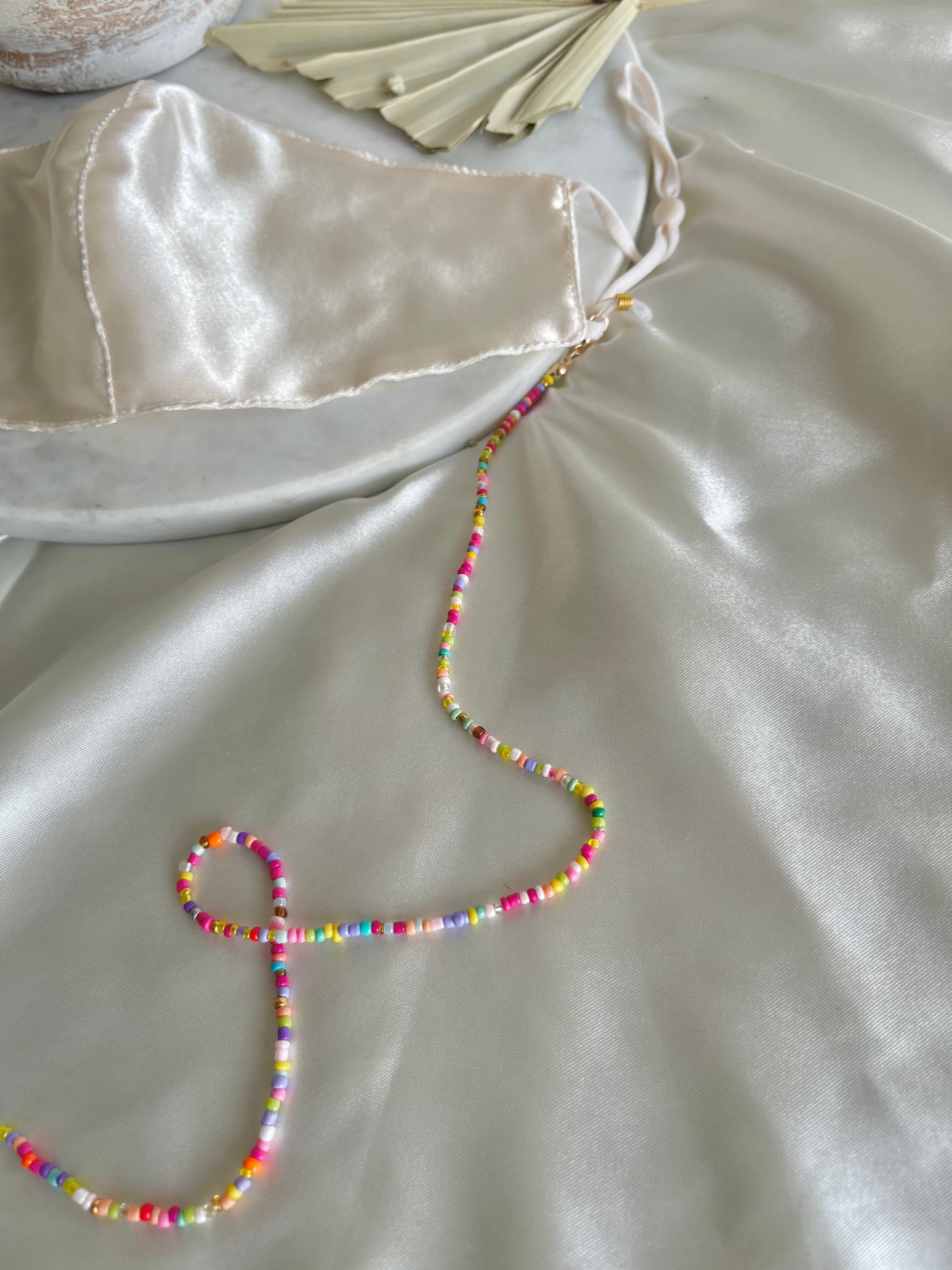 Rainbow Beads Mask Chain