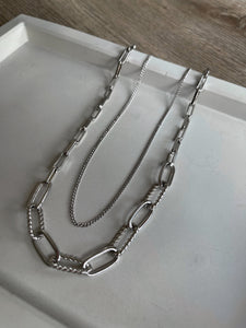It Girl Silver Chain Link Necklaces